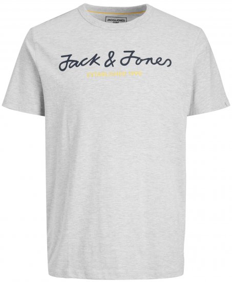 Jack & Jones JCOBERG UPSCALED TEE Grey - T-krekli - T-krekli - 2XL-14XL
