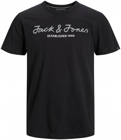 Jack & Jones JCOBERG UPSCALED TEE Black - T-krekli - T-krekli - 2XL-14XL