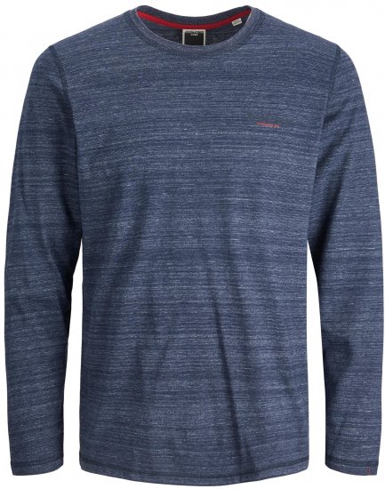Jack & Jones JCOBERG Long sleeve T-shirt Navy - T-krekli - T-krekli - 2XL-14XL