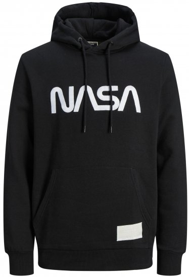 Jack & Jones JCONASA LOGO Hoodie Black - Džemperi un džemperi ar kapuci - Džemperi - 2XL-14XL