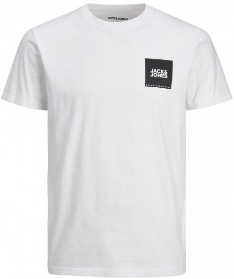 Jack & Jones JJLOCK TEE White - T-krekli - T-krekli - 2XL-14XL