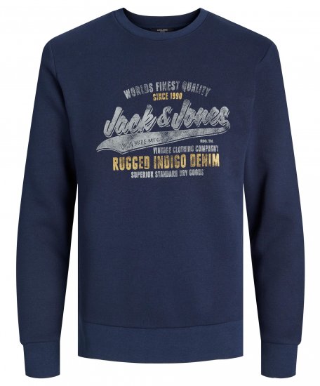 Jack & Jones JPRBLUBILLY Sweatshirt Navy - Džemperi un džemperi ar kapuci - Džemperi - 2XL-14XL