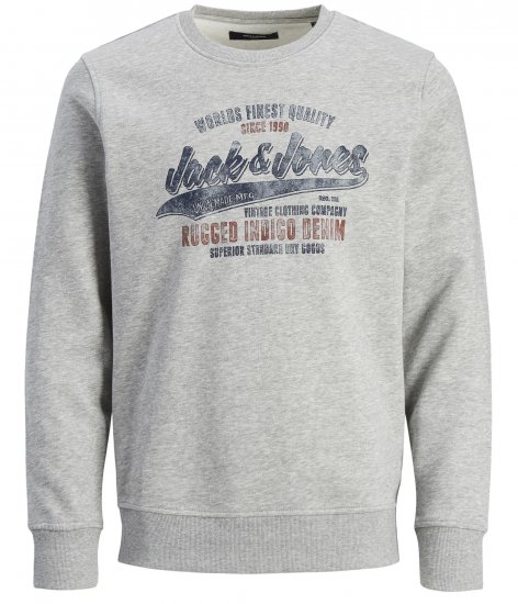 Jack & Jones JPRBLUBILLY Sweatshirt Grey - Džemperi un džemperi ar kapuci - Džemperi - 2XL-14XL