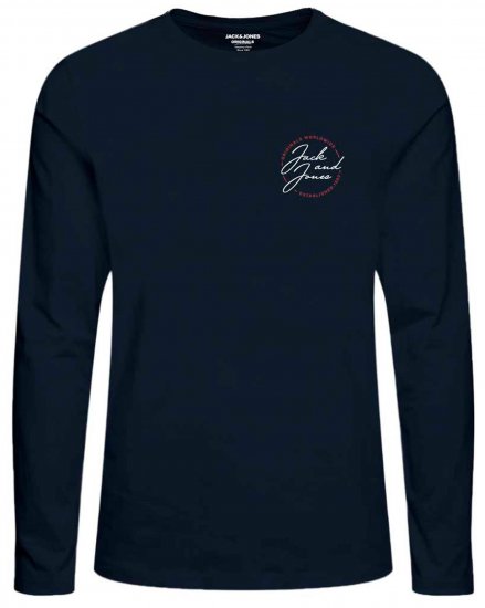Jack & Jones JORJERRYS TEE LS Navy - T-krekli - T-krekli - 2XL-14XL