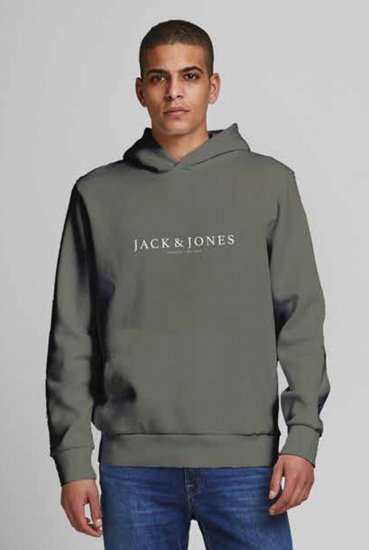 Jack & Jones JPRBLAAUGUST LOGO Hoodie Green - Džemperi un džemperi ar kapuci - Džemperi - 2XL-14XL