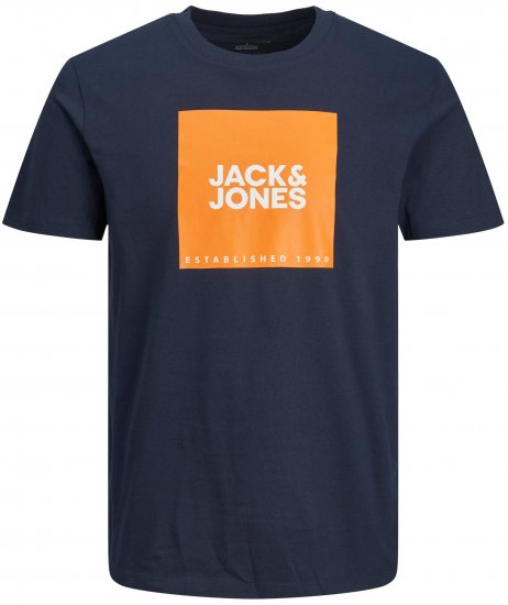 Jack & Jones JJLOCK TEE Dark Blue - T-krekli - T-krekli - 2XL-14XL