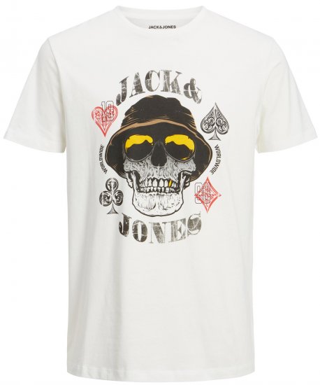 Jack & Jones JORCAPTAIN TEE White - T-krekli - T-krekli - 2XL-14XL