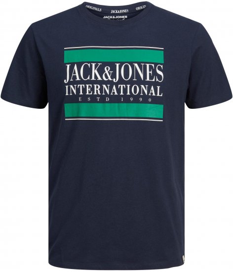 Jack & Jones JORINTERNATIONAL TEE Navy - T-krekli - T-krekli - 2XL-14XL