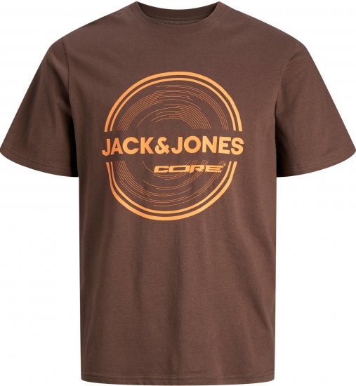 Jack & Jones JCOPILOU TEE SS CREW NECK Seal brown - T-krekli - T-krekli - 2XL-14XL