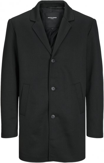 Jack & Jones JJCHUCK Overcoat Black - Jakas & Lietus apģērbs - Jakas - 2XL-12XL
