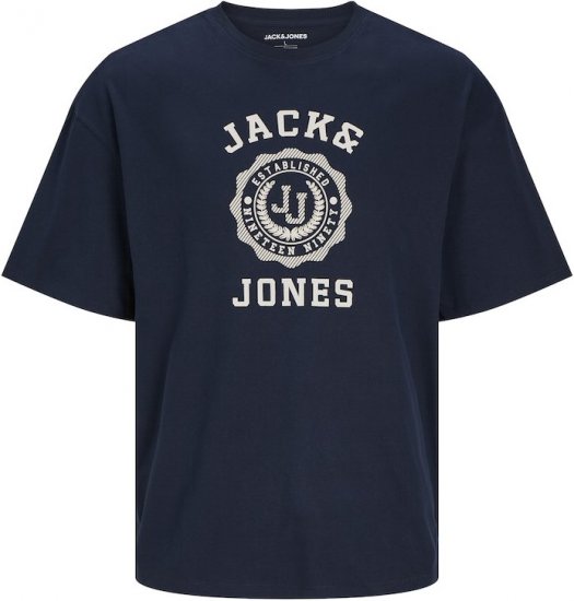 Jack & Jones VICTO T-Shirt Navy Blazer - T-krekli - T-krekli - 2XL-14XL