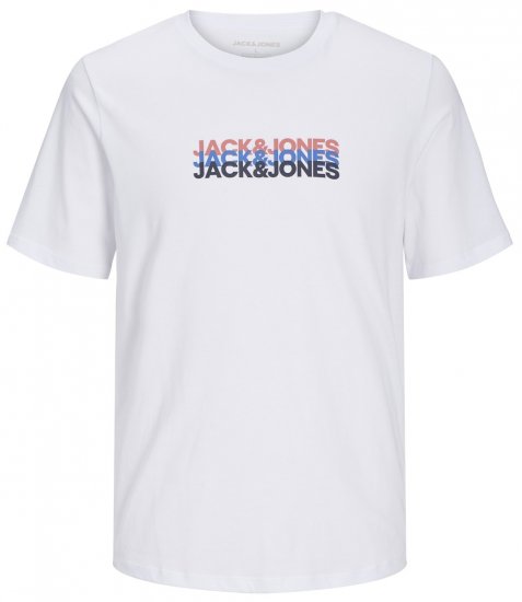 Jack & Jones JJCYBER T-Shirt White - T-krekli - T-krekli - 2XL-14XL