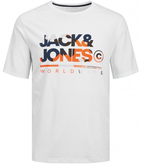 Jack & Jones JJLUKE T-Shirt White - T-krekli - T-krekli - 2XL-14XL