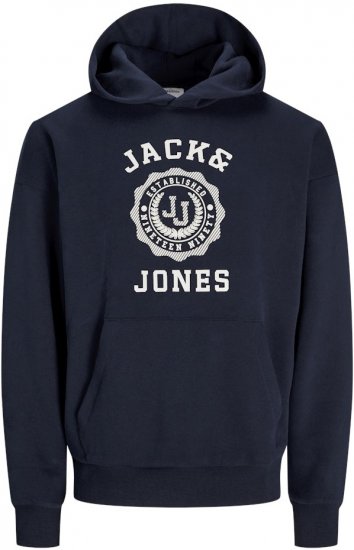 Jack & Jones VICTO Hoodie Navy Blazer - Džemperi un džemperi ar kapuci - Džemperi - 2XL-14XL