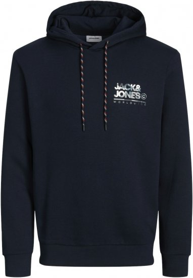 Jack & Jones JJLUKE Hoodie Navy Blazer - Džemperi un džemperi ar kapuci - Džemperi - 2XL-14XL