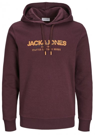 Jack & Jones JJALVIS Hoodie Vineyard Wine - Džemperi un džemperi ar kapuci - Džemperi - 2XL-14XL