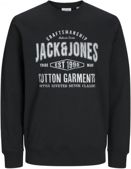 Jack & Jones JJJEANS Sweatshirt Black - Džemperi un džemperi ar kapuci - Džemperi - 2XL-14XL