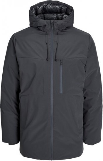 Jack & Jones PAYNE Windproof Parka Dark Grey - Jakas & Lietus apģērbs - Jakas - 2XL-12XL