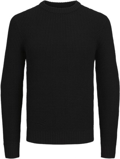 Jack & Jones LIAM Knitted Sweater Black - Džemperi un džemperi ar kapuci - Džemperi - 2XL-14XL