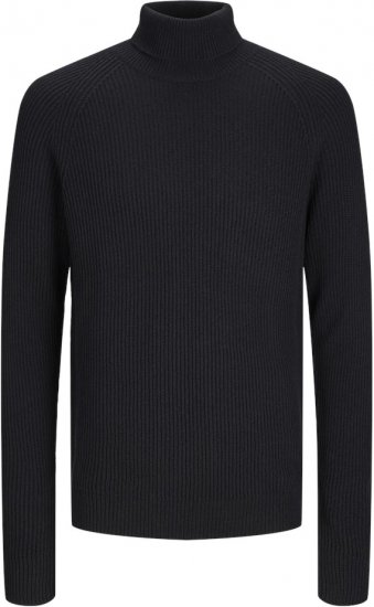 Jack & Jones PANNEL Turtleneck Knitted Sweater Black - Džemperi un džemperi ar kapuci - Džemperi - 2XL-14XL