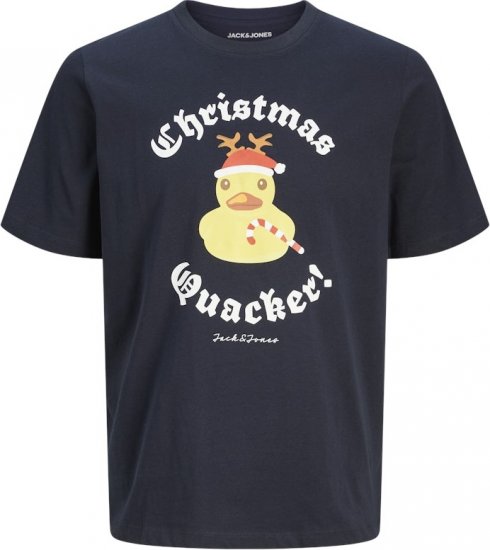 Jack & Jones XMAS Funny Christmas Quacker T-Shirt Navy - T-krekli - T-krekli - 2XL-14XL