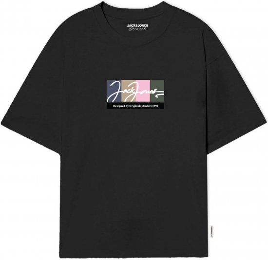 Jack & Jones Portland T-Shirt Black - T-krekli - T-krekli - 2XL-14XL