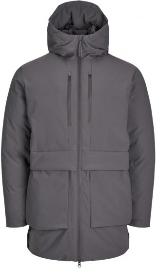 Jack & Jones CHARLIE Windproof Parka Grey - Jakas & Lietus apģērbs - Jakas - 2XL-12XL