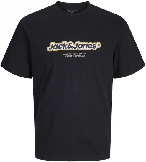 Jack & Jones ESTERBRO Newton T-Shirt Black - T-krekli - T-krekli - 2XL-14XL