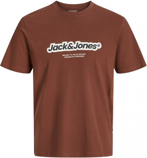 Jack & Jones ESTERBRO Newton T-Shirt Brandy Brown - T-krekli - T-krekli - 2XL-14XL