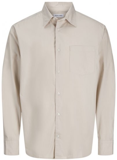  Jack & Jones Cody Poplin Long Sleeve Shirt Moonbeam - Krekli - Krekli - 2XL-8XL
