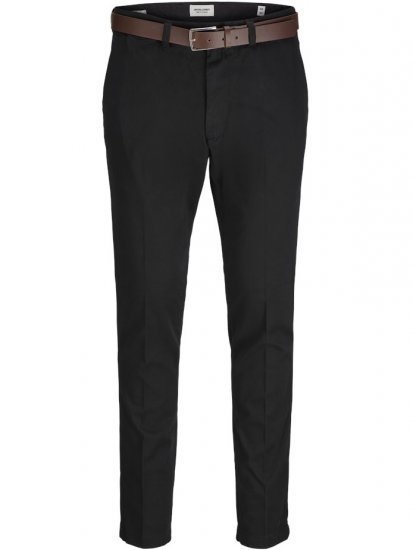 Jack & Jones Marco Franco Chino With Belt Black - Džinsi un bikses - Džinsi un Bikses - W40-W70