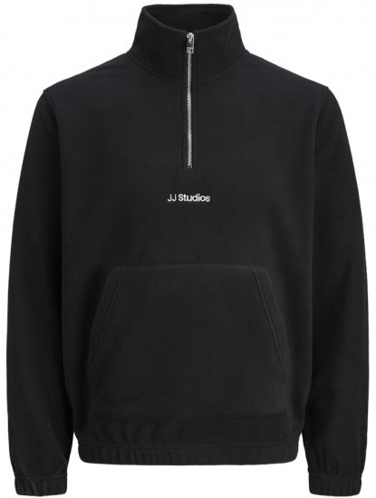 Jack & Jones Soho Half Zip Fleece Sweatshirt Black - Džemperi un džemperi ar kapuci - Džemperi - 2XL-14XL