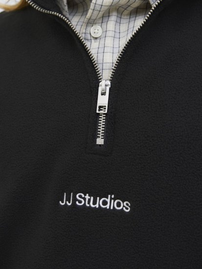 Jack & Jones Soho Half Zip Fleece Sweatshirt Black - Džemperi un džemperi ar kapuci - Džemperi - 2XL-14XL