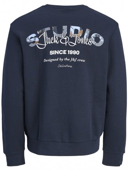 Jack & Jones Yuki Back Print Crew Neck Sweatshirt Sky Captain - Džemperi un džemperi ar kapuci - Džemperi - 2XL-14XL