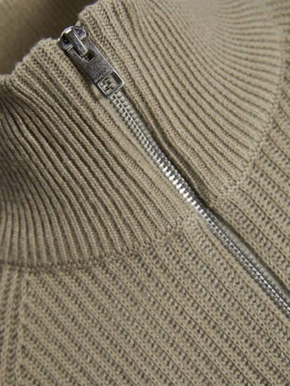 Jack & Jones Pannel Knit Half Zip Pullover Crockery - Džemperi un džemperi ar kapuci - Džemperi - 2XL-14XL