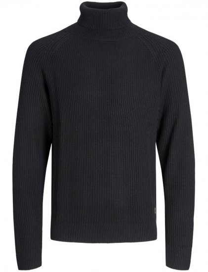 Jack & Jones Pannel Roll Neck Knit Pullover Black - Džemperi un džemperi ar kapuci - Džemperi - 2XL-14XL