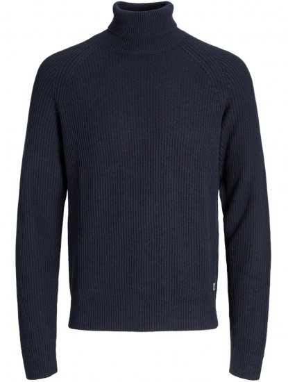 Jack & Jones Pannel Roll Neck Knit Pullover Sky Captain - Džemperi un džemperi ar kapuci - Džemperi - 2XL-14XL