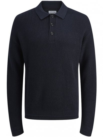 Jack & Jones Kaito Knit Polo Pullover Sky Captain - Džemperi un džemperi ar kapuci - Džemperi - 2XL-14XL