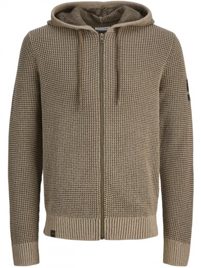 Jack & Jones Zip Knit Hoodie Crockery - Džemperi un džemperi ar kapuci - Džemperi - 2XL-14XL