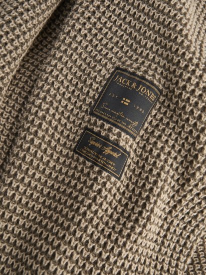 Jack & Jones Zip Knit Hoodie Crockery - Džemperi un džemperi ar kapuci - Džemperi - 2XL-14XL