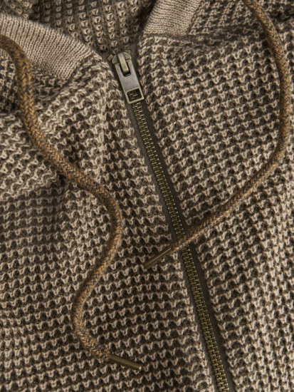 Jack & Jones Zip Knit Hoodie Crockery - Džemperi un džemperi ar kapuci - Džemperi - 2XL-14XL