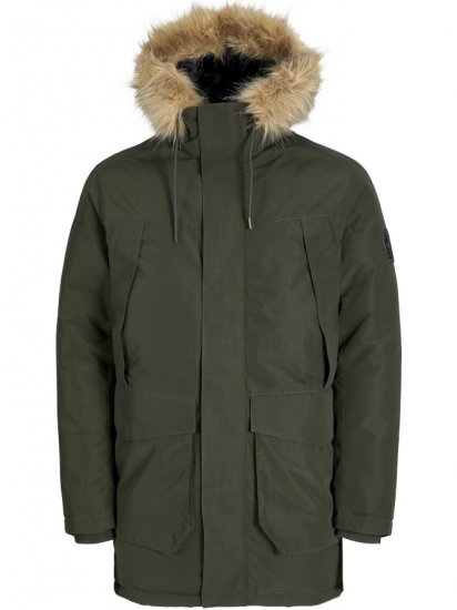 Jack & Jones Camp Faux Fur Parka Rosin - Jakas & Lietus apģērbs - Jakas - 2XL-12XL