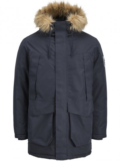 Jack & Jones Camp Faux Fur Parka Dark Navy - Jakas & Lietus apģērbs - Jakas - 2XL-12XL