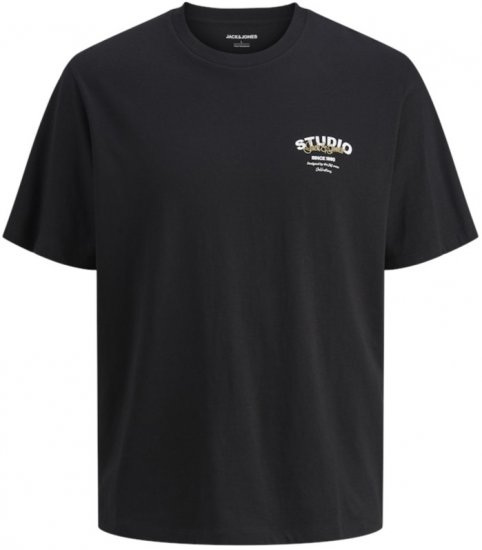 Jack & Jones Yuki Crew Neck T-Shirt Black - T-krekli - T-krekli - 2XL-14XL