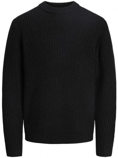 Jack & Jones Bleecker Crew Neck Knitted Sweater Black - Džemperi un džemperi ar kapuci - Džemperi - 2XL-14XL