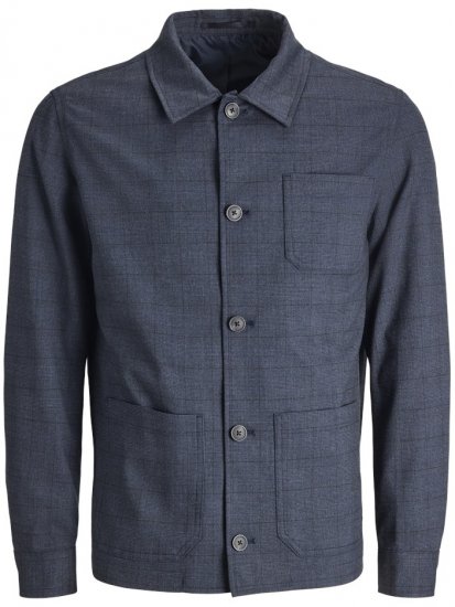 Jack & Jones Harry Pedro Formal Check Blazer Dark Navy - Jack & Jones - Jack & Jones Plus Size