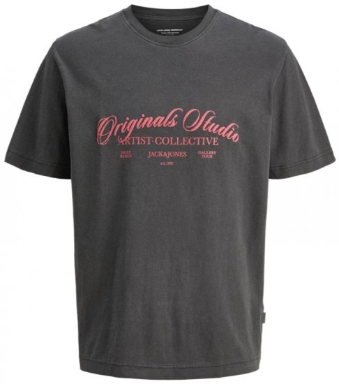 Jack & Jones Wood Wash Crew Neck T-Shirt Black - T-krekli - T-krekli - 2XL-14XL