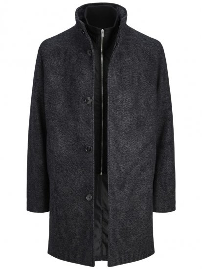 Jack & Jones Keith Standcollar Wool Blend Jacket Charcoal Grey - Jakas & Lietus apģērbs - Jakas - 2XL-12XL