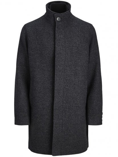 Jack & Jones Keith Standcollar Wool Blend Jacket Charcoal Grey - Jakas & Lietus apģērbs - Jakas - 2XL-12XL