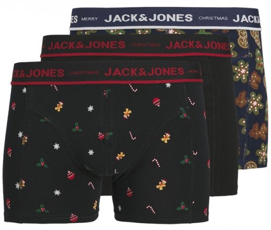 Jack & Jones Gingerbread Trunks 3-Pack Black - Apakšveļa un peldšorti - Apakšveļa - 2XL-8XL